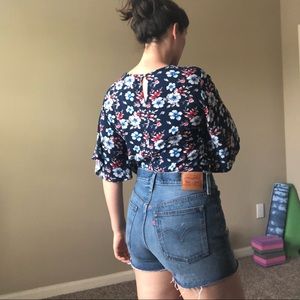New Levis button fly jean shorts